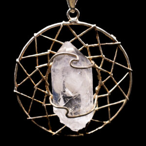 Clear Quartz Dreamcatcher Pendant