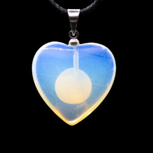 Opalite small heart pendant
