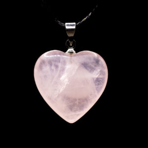 Rose Quartz small heart pendant