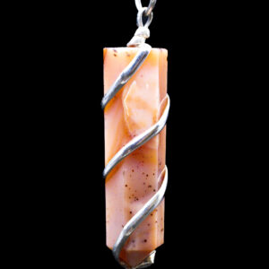 Carnelian spiral pendant